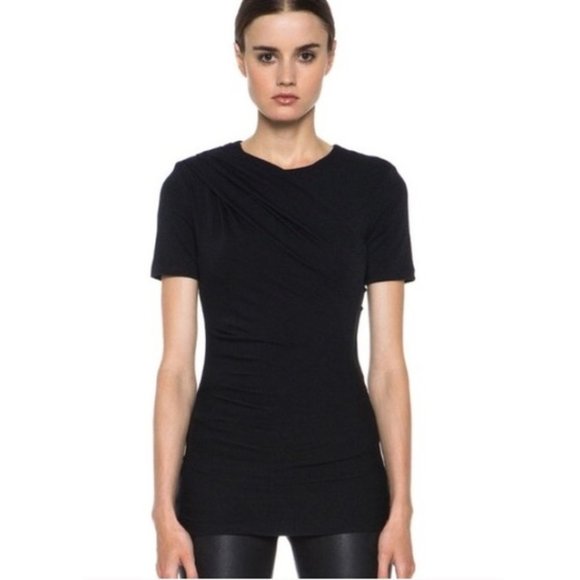 Alexander Wang Tops - T By Alexander Wang • Draped Stretch Sateen Top